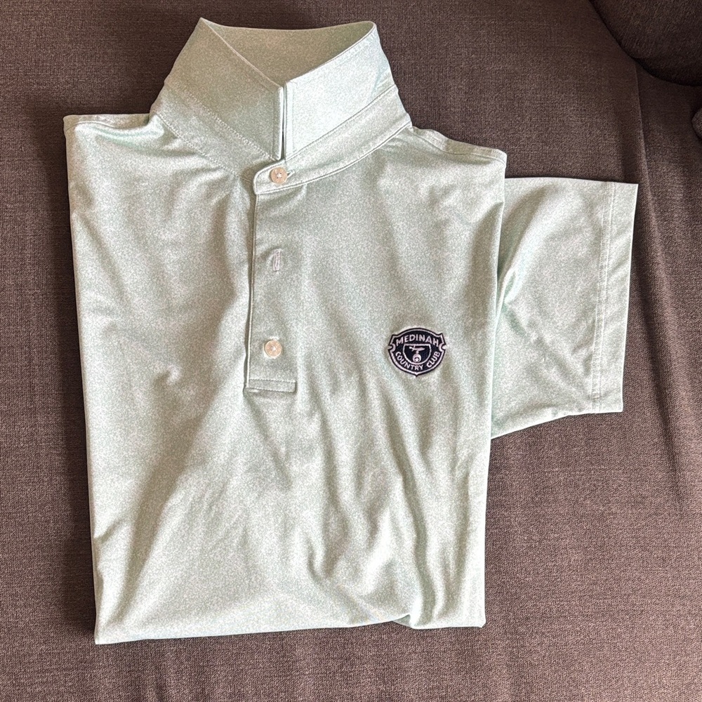 FootJoy Mens large mint green Medinah country club golf polo
